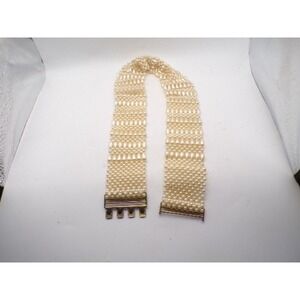 Vintage Faux Pearl Multi Strand Belt Clasp Closure Glamorous Parts or Repair